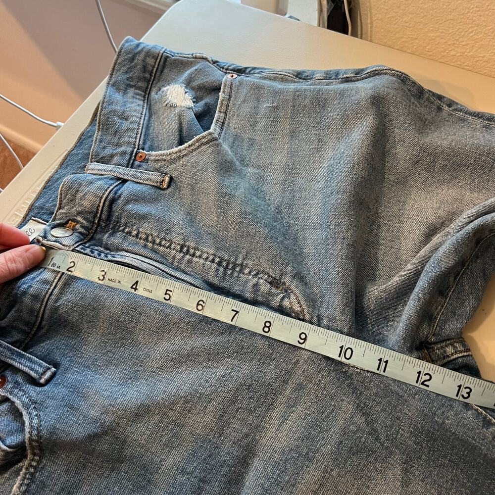 Madewell Perfect Vintage Distressed Cropped Ankle High Rise Jeans Size 32 - Picture 11 of 15
